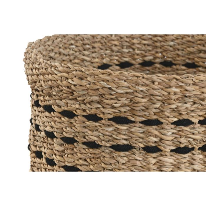 Panier décoratif Home ESPRIT Noir Naturel Jute Herbier marin (3 Pièces) 3