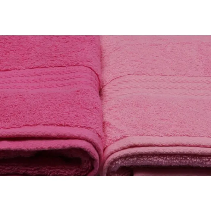 Ensemble de 4 serviettes de bain en coton 100% - 70 x 140 cm - Rose - Douces, absorbantes et durables Ensemble de 4 serviettes de bain en coton 100% - 70 x 140 cm - Rose - Douces, absorbantes et durables