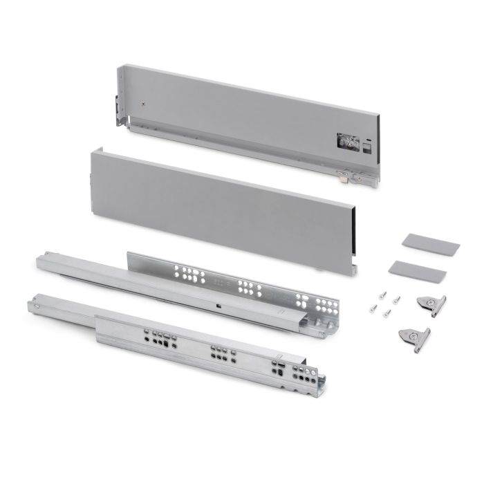 Emuca Tiroir extérieur Vertex avec réglages 3D hauteur 131mm, 40kg, profondeur 400mm, Acier, Peint en aluminium 0 Emuca Tiroir extérieur Vertex avec réglages 3D hauteur 131mm, 40kg, profondeur 400mm, Acier, Peint en aluminium 0