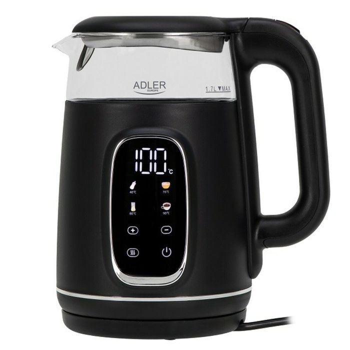 Bouilloire Adler AD 1305bs Noir Argenté 2200 W 1,7 L
