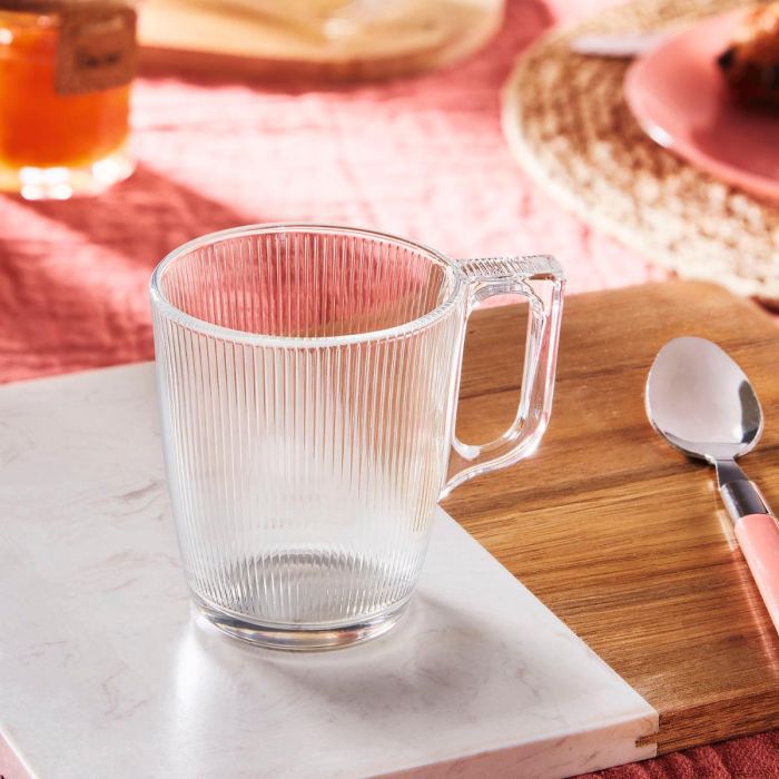 Mug Vidrio Stripy Luminarc 25 cL 2 Mug Vidrio Stripy Luminarc 25 cL 2