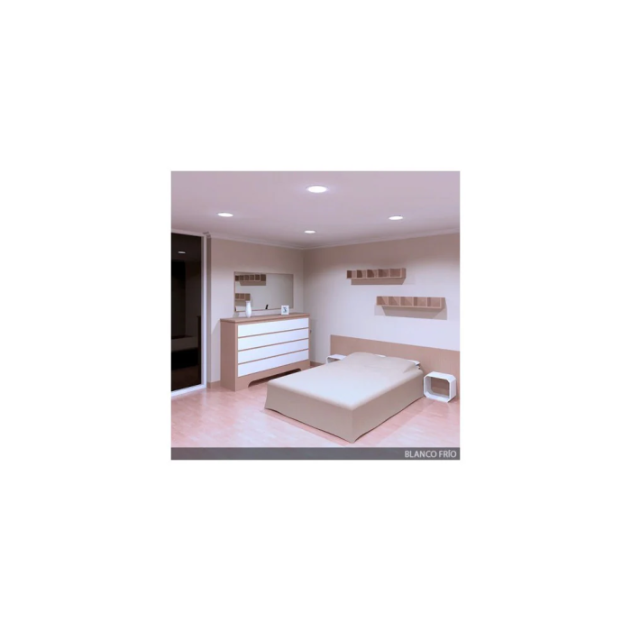 Pack 2 Plaque LED 20W 2000Lm 4200K Circular 40.000H PE-1011P2-W 4