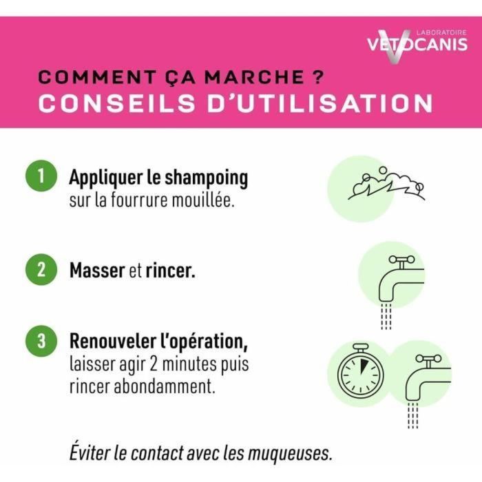Shampoing pour animaux de compagnie Vetocanis Mousse Floral 300 ml 5