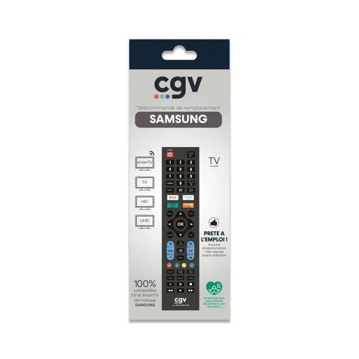 CGV Télécommande de remplacement FIDELIO Samsung pour TV Samsung - Prête à l'emploi - CGV3322103009108 2 CGV Télécommande de remplacement FIDELIO Samsung pour TV Samsung - Prête à l'emploi - CGV3322103009108 2
