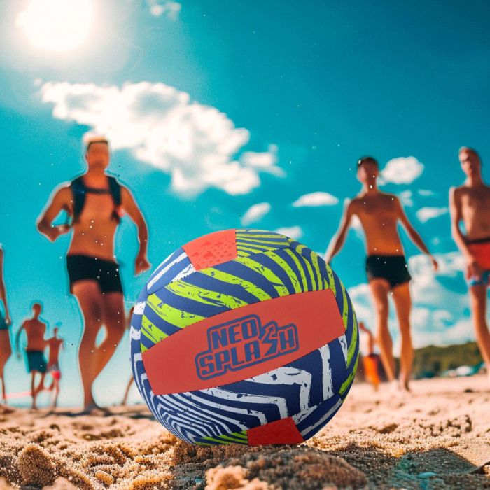 Ballon de Volleyball Aktive Neo Splash Jaune Bleu Orange Néoprène (24 Unités) 5