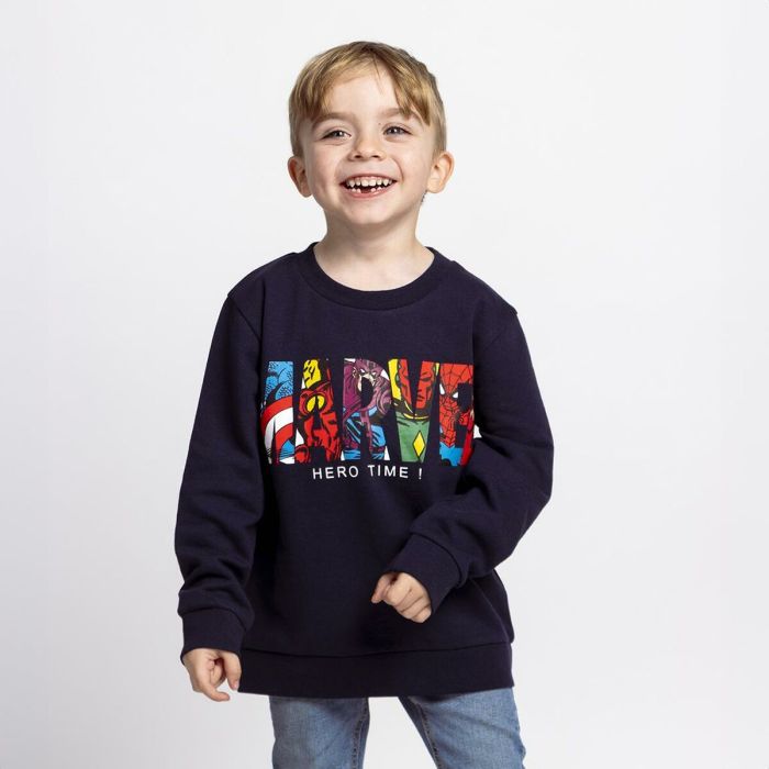 Sweat sans capuche enfant Marvel Bleu foncé 2