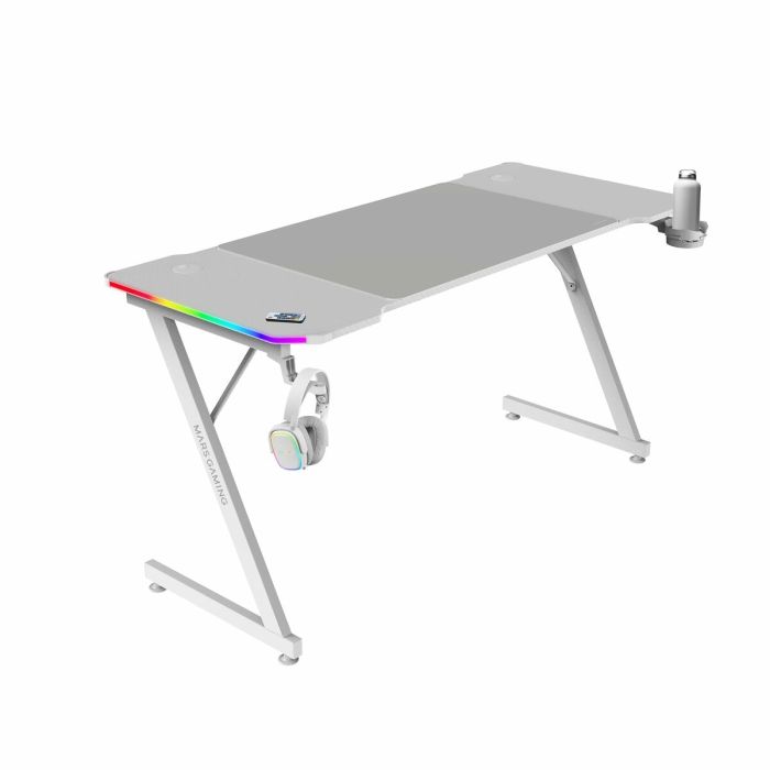 Bureau Gaming Mars Gaming ERGO Blanc 140 x 60 cm 6