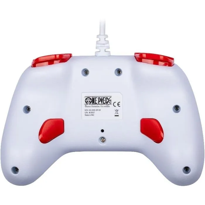 Konix Manette de jeu filaire pour Nintendo Switch, Switch 2 et PC - One Piece Edition Luffy - Blanc - Fonction vibration et bouton capture - Câble 3 m Konix Manette de jeu filaire pour Nintendo Switch, Switch 2 et PC - One Piece Edition Luffy - Blanc - Fonction vibration et bouton capture - Câble 3 m