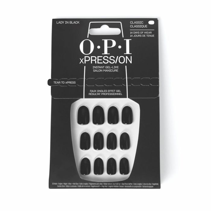 Faux ongles Opi #Lady in Black Lady In Black 30 Pièces