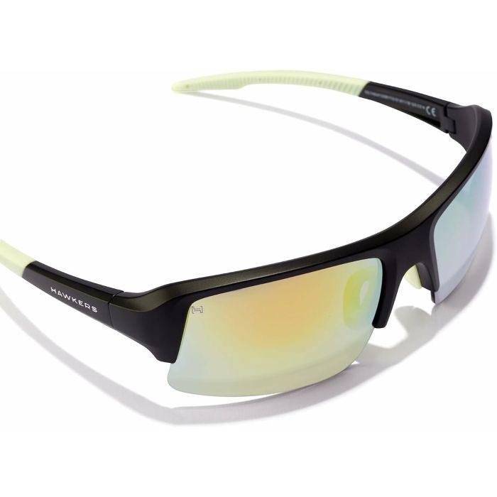 Lunettes de soleil Unisexe Hawkers Bat Ø 45 mm Jaune Noir 4