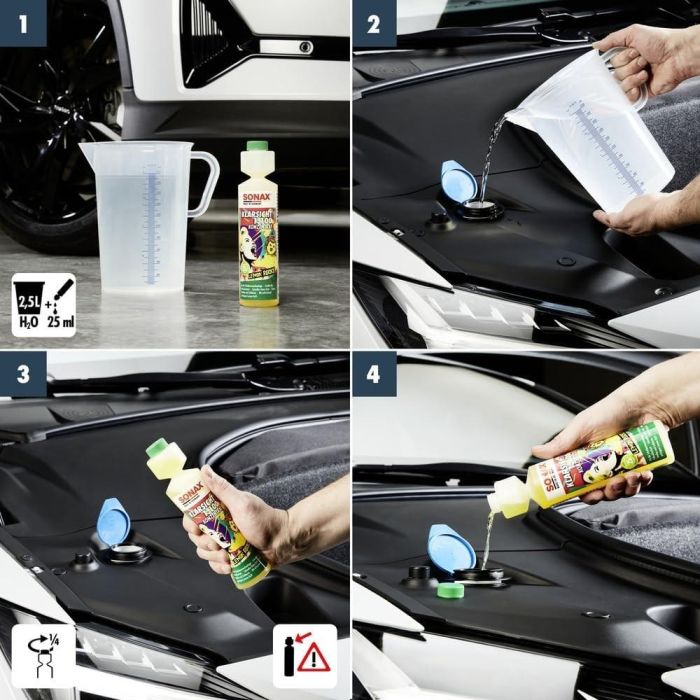 Sonax Vision Claire 1:100 Concentré Citron Rocks SX03701410 Lave-Glace Élimine Insectes Huile Suie Silicone 2 Sonax Vision Claire 1:100 Concentré Citron Rocks SX03701410 Lave-Glace Élimine Insectes Huile Suie Silicone 2