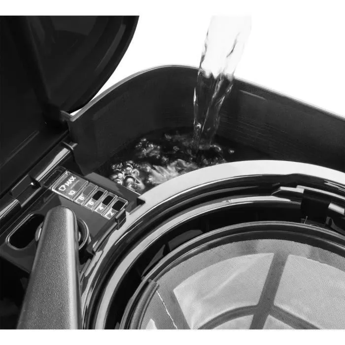 Sencor SCE 3050SS Cafetière filtre avec bouilloire pour thé, 10-12 tasses, réservoir 1,25 L, 1000 W, plateforme chauffante et robinet anti-goutte