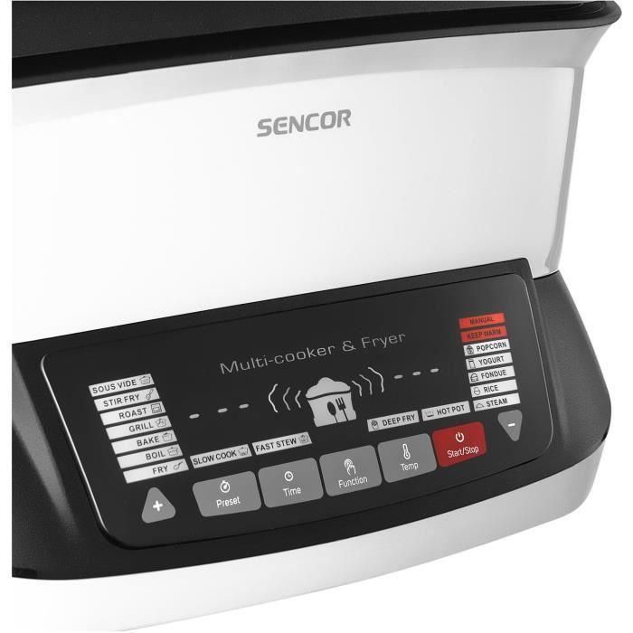 Sencor Friteuse Multifonction SFR 9400WH - 1800 W - Capacité 4.8 L - Blanc - 18 Fonctions - Température Réglable 40-240°C Sencor Friteuse Multifonction SFR 9400WH - 1800 W - Capacité 4.8 L - Blanc - 18 Fonctions - Température Réglable 40-240°C