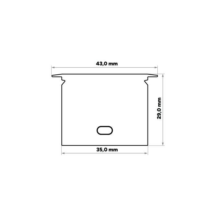 KIMERA Profilé Aluminium HEDE Anodisé Noir avec Diffuseur Opal, Tapons et Clips de Fixation 2,02M 3