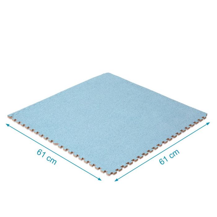 Tapis de jeu 60 x 60 x 1 cm Bleu 4 Pièces 2