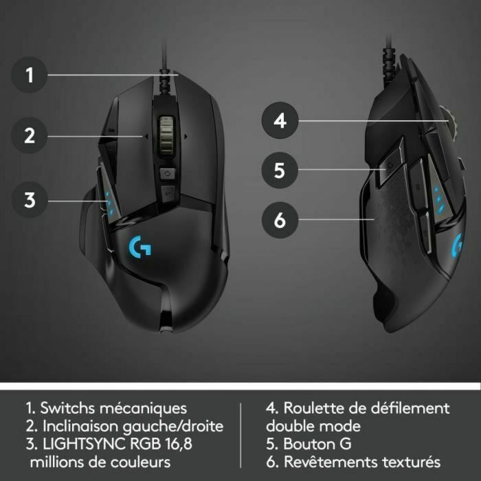 Souris Logitech 910-005471 Noir 16000 dpi 25600 dpi 51