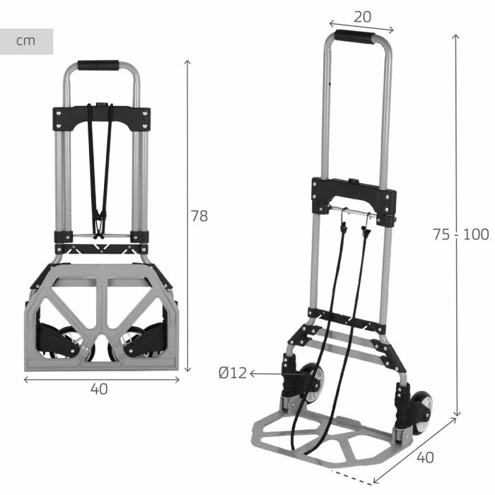 Chariot Multi-usages Aktive 40 x 100 x 40 cm (2 Unités) 3