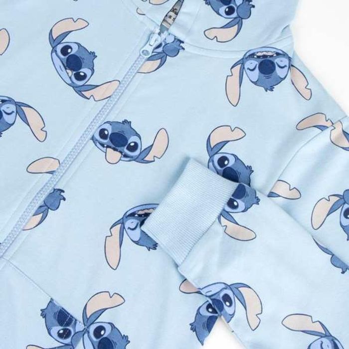 Sweat-shirt à capuche fille Stitch Bleu clair 1
