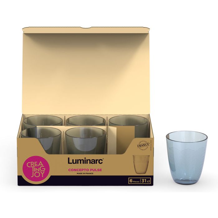 Verre d'eau Luminarc Concepto Bleu verre 310 ml (6 Unités) 3