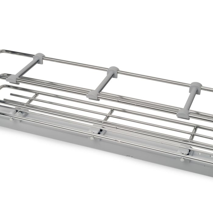 Emuca porte-bouteilles extractible SupraMax avec fermeture à amortie, gauche, 3 plateaux, module 150mm, Acier, Chromé 4 Emuca porte-bouteilles extractible SupraMax avec fermeture à amortie, gauche, 3 plateaux, module 150mm, Acier, Chromé 4