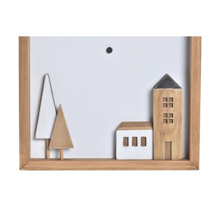 Horloge Murale DKD Home Decor Blanc Marron Bois Aluminium Maisons Urbaine 20 x 4 x 30 cm 1 Horloge Murale DKD Home Decor Blanc Marron Bois Aluminium Maisons Urbaine 20 x 4 x 30 cm 1