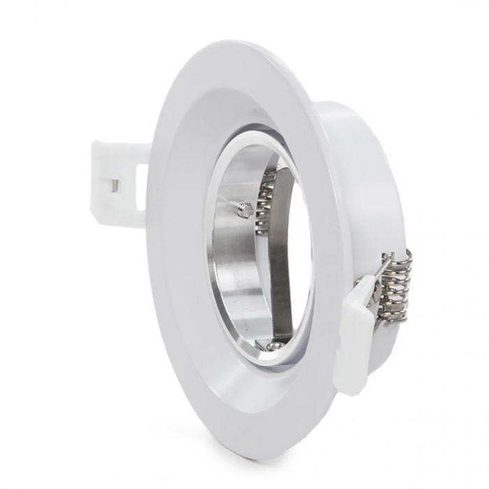 Plafonnier LED Encastré Rond GU10 Ø92mm - Blanc 0 Plafonnier LED Encastré Rond GU10 Ø92mm - Blanc 0