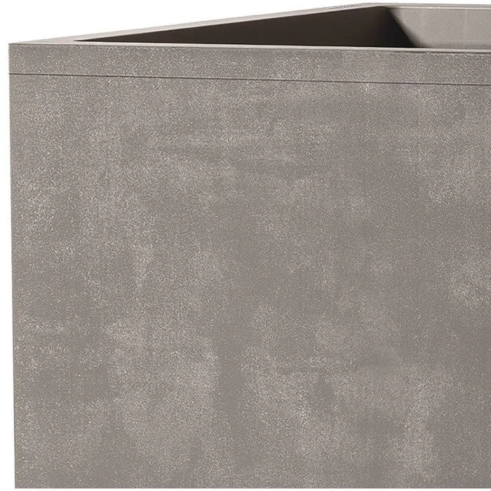 Deroma Millennium Pot de fleurs carré avec réserve d'eau et roulettes, 80 litres 49 cm, couleur marron