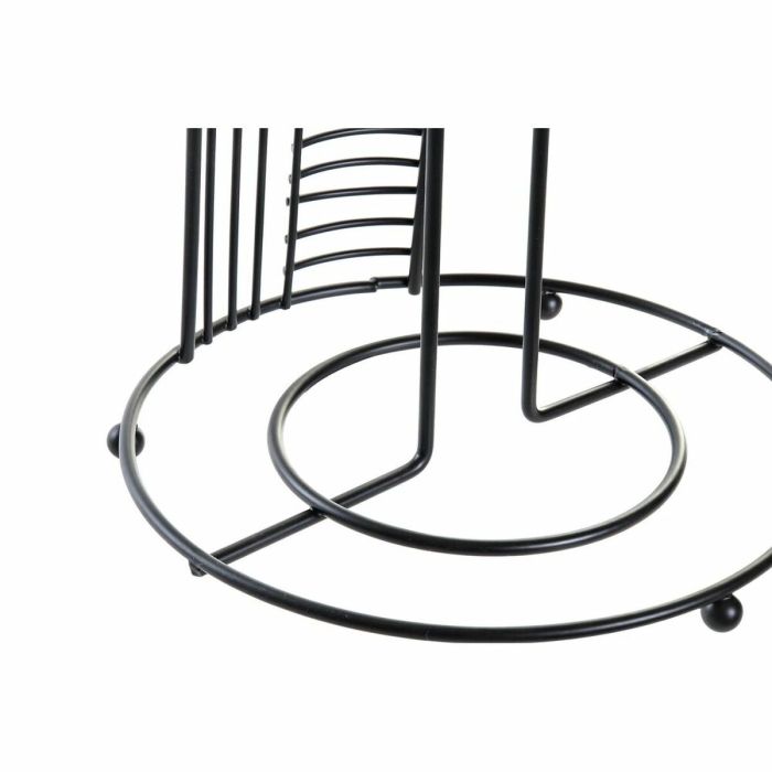 Dérouleur de papier de cuisine DKD Home Decor Noir Métal (18,5 x 18,5 x 31,5 cm) 1