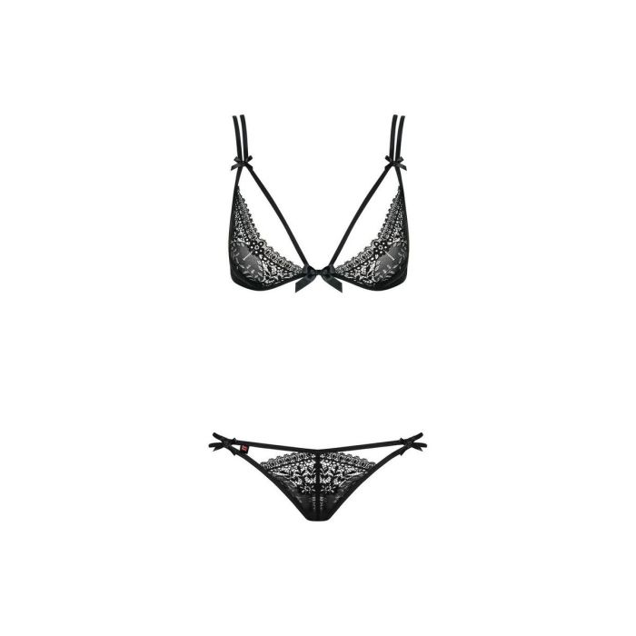 Ensemble de Lingerie en Dentelle Obsessive Intensa set Noir L/XL 3
