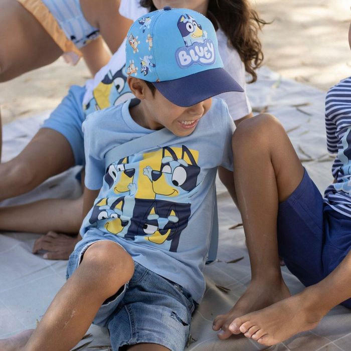 T shirt à manches courtes Enfant Bluey Bleu clair 2
