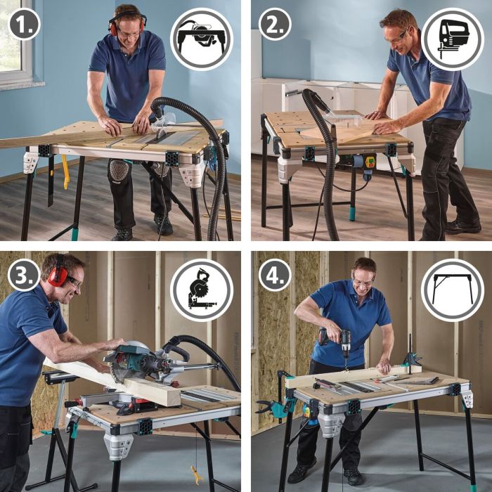 Établi Wolfcraft Master Cut 2600 118,5 x 76,5 x 86,3 cm 2