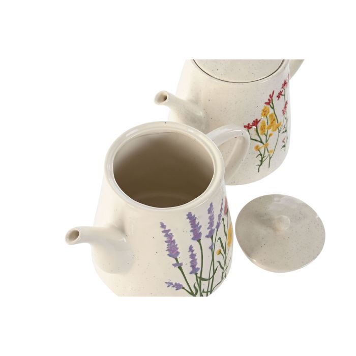 Théière Home ESPRIT Multicouleur Porcelaine 900 ml (2 Unités) 2 Théière Home ESPRIT Multicouleur Porcelaine 900 ml (2 Unités) 2
