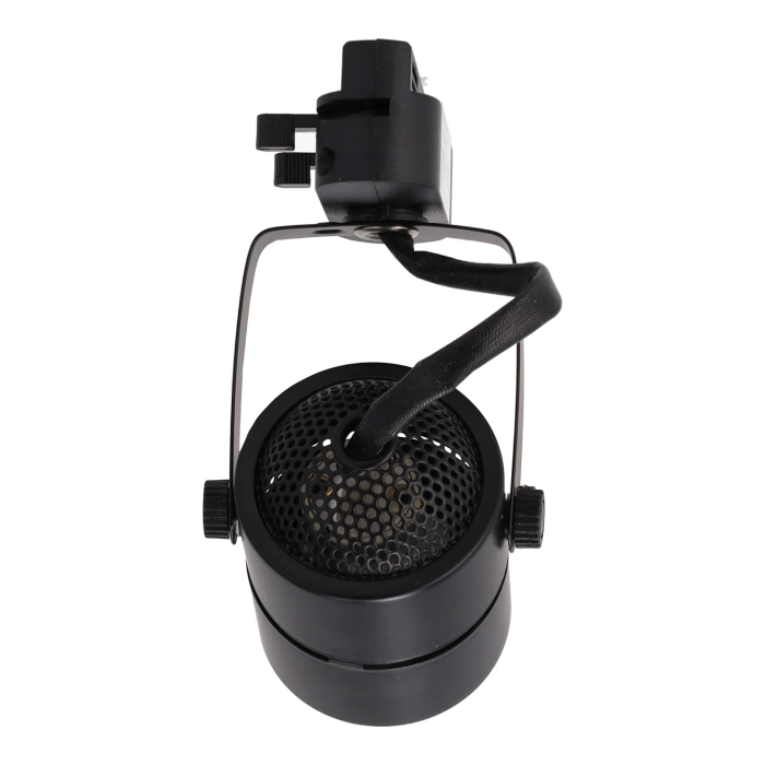 Spot de rail GU10 Monophasé Fini Noir Orientable pour Ampoule GU10 3