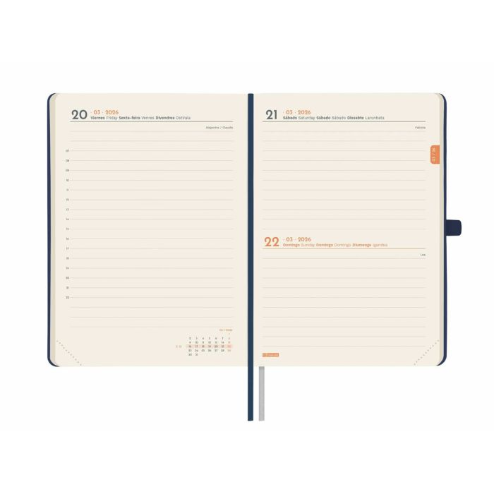 Agenda Finocam MÍNIMAL TEXTURA Bleu 11,8 x 16,8 cm 2026 4 Agenda Finocam MÍNIMAL TEXTURA Bleu 11,8 x 16,8 cm 2026 4