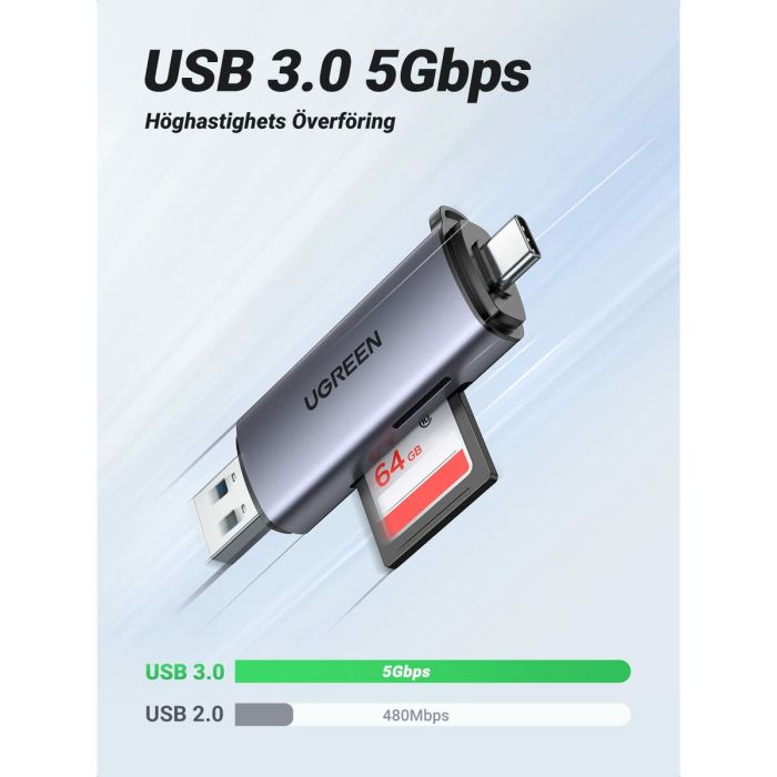 Lecteur de Cartes Ugreen 50706 Argenté 11 Lecteur de Cartes Ugreen 50706 Argenté 11