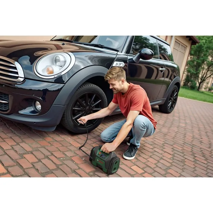 Bosch Pompe pneumatique sans fil PAO 18V - AdvancedPump 18V - Compresseur d'air sans fil à double fonction - Pression max 10,3 bar - Débit 400 l/min