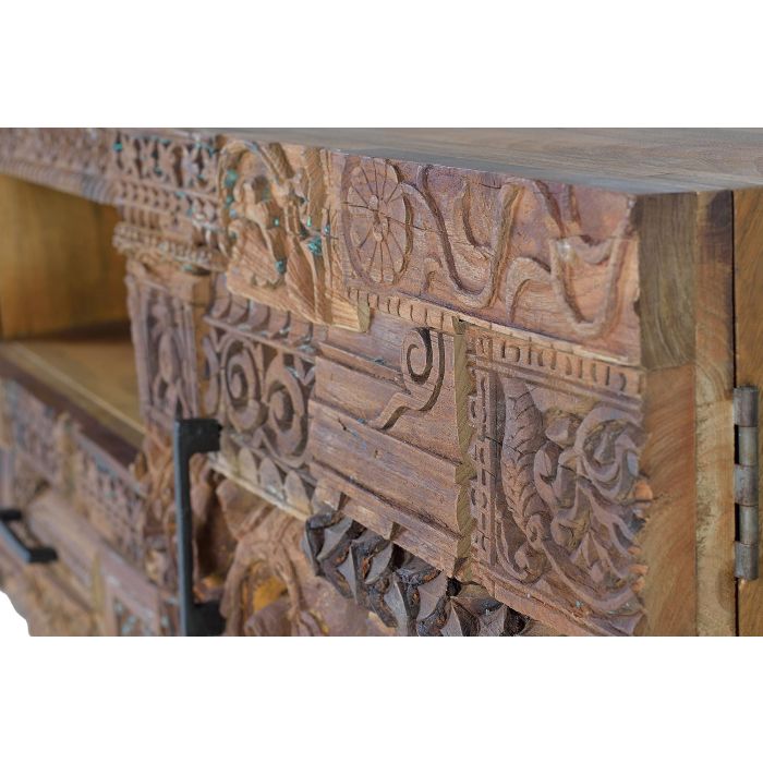 GINER Y COLOMER Buffet Télévision en Manguier et Bois Récupéré 2 Portes 1 Tiroir 180x60x50 cm Ton Naturel 3 GINER Y COLOMER Buffet Télévision en Manguier et Bois Récupéré 2 Portes 1 Tiroir 180x60x50 cm Ton Naturel 3
