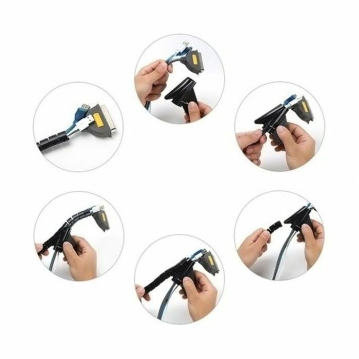 Organisateur de Câbles Aisens A151-0604 Noir Plastique 1