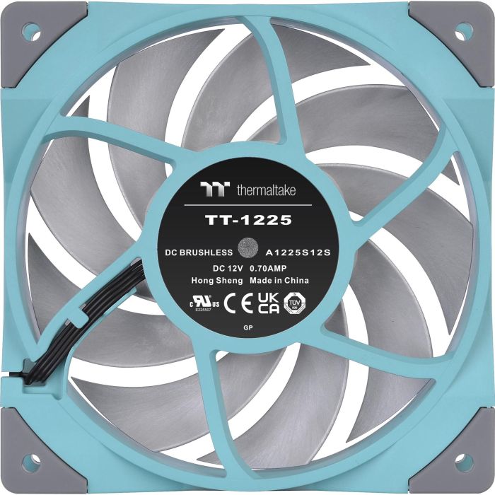 120mm Thermaltake TOUGHFAN 12 Radiator Fan 1Pack Turquoise 3