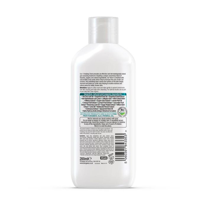 Dr. Organic Skin Clear Tonique Purifiant 200 mL 1