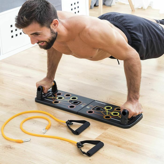 Pack Planche de Pompes Push-Up et Set de Bandes de Résistance avec Accessoires et Guide d´Entraînement InnovaGoods 28 Pack Planche de Pompes Push-Up et Set de Bandes de Résistance avec Accessoires et Guide d´Entraînement InnovaGoods 28