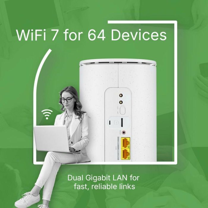 Router ZyXEL FWA515-EU0102F Blanc USB 2.0 Ethernet LAN 2 Wi-Fi 7 Router ZyXEL FWA515-EU0102F Blanc USB 2.0 Ethernet LAN 2 Wi-Fi 7