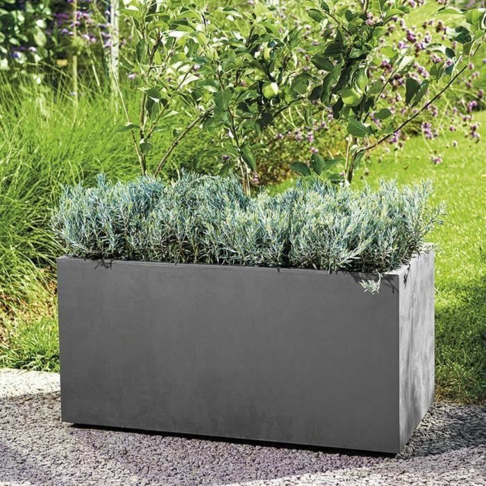 Jardinière auto-arrosante Deroma Anthracite 79 cm Plastique Rectangulaire 2