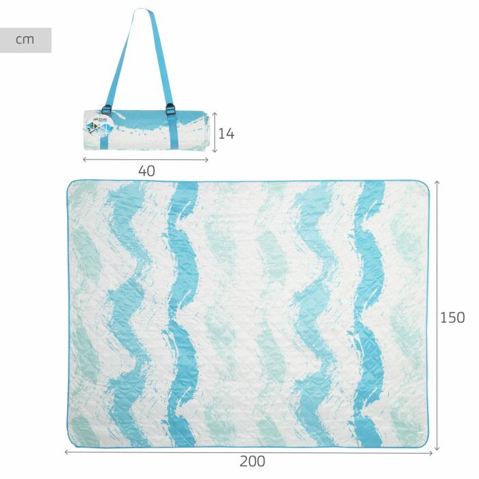 Serviette de plage Aktive PEVA 200 x 1 x 150 cm (6 Unités) 3