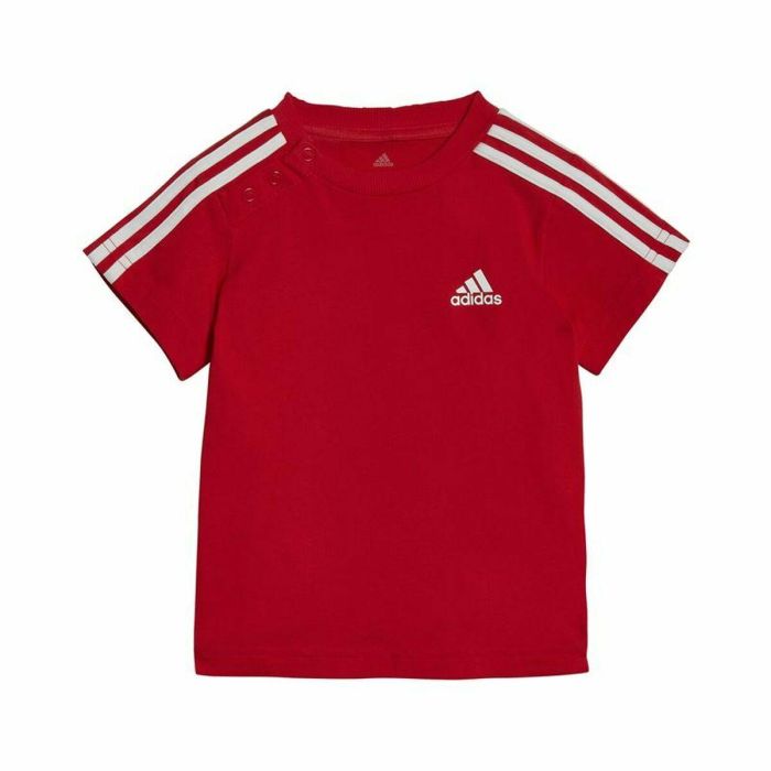 Ensemble de Sport pour Bébé Adidas Three Stripes Rouge 0 Ensemble de Sport pour Bébé Adidas Three Stripes Rouge 0