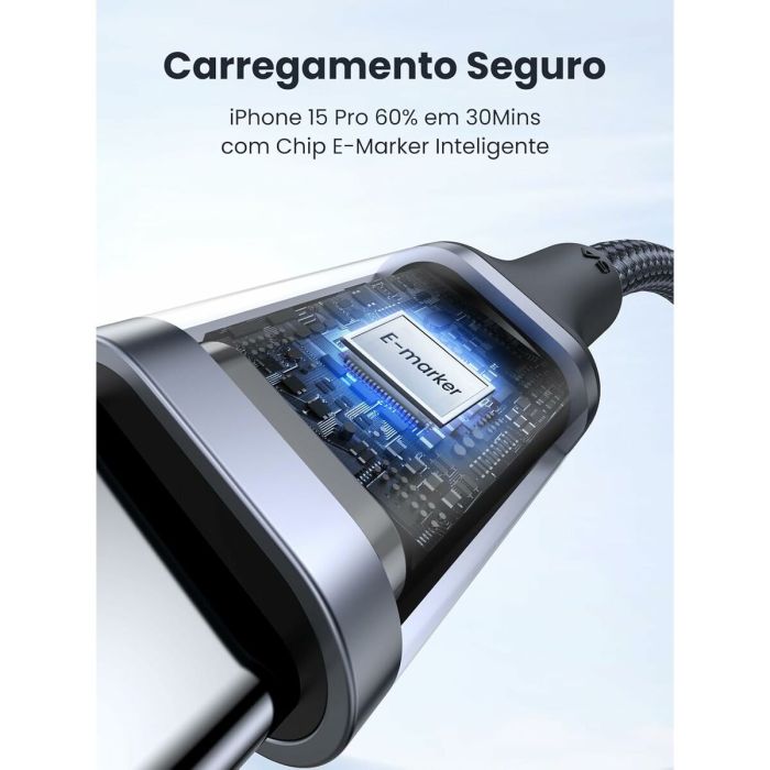 Câble USB vers Lightning Ugreen 70427 Noir Argenté 1 m 5