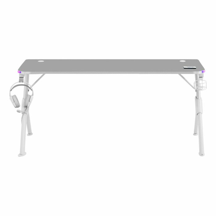 Bureau Mars Gaming MGDXLRGBW LED RGB Blanc Acier 160 x 60 cm 2