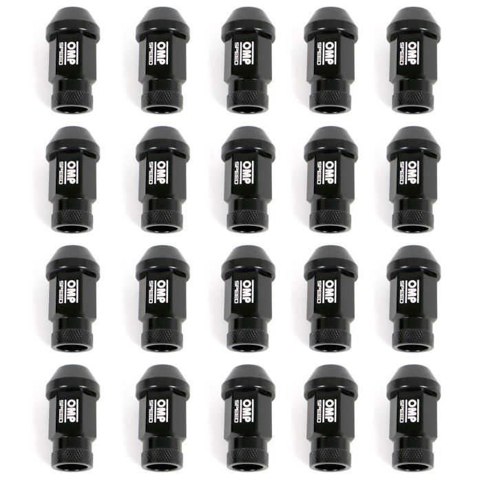 OMP Speed Jeu De 20 Écrous En Aluminium M14x1.5 Clé De 19 Longueur 40 mm Couleur Noire OMPS09931401 2