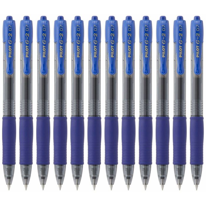 Stylo gel Pilot BL-G2-7 Bleu 12 Unités 1