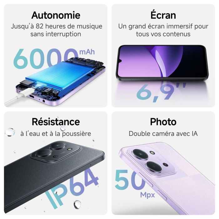 Smartphone Xiaomi 69777 6,9" 4 GB RAM 128 GB Pourpre 9
